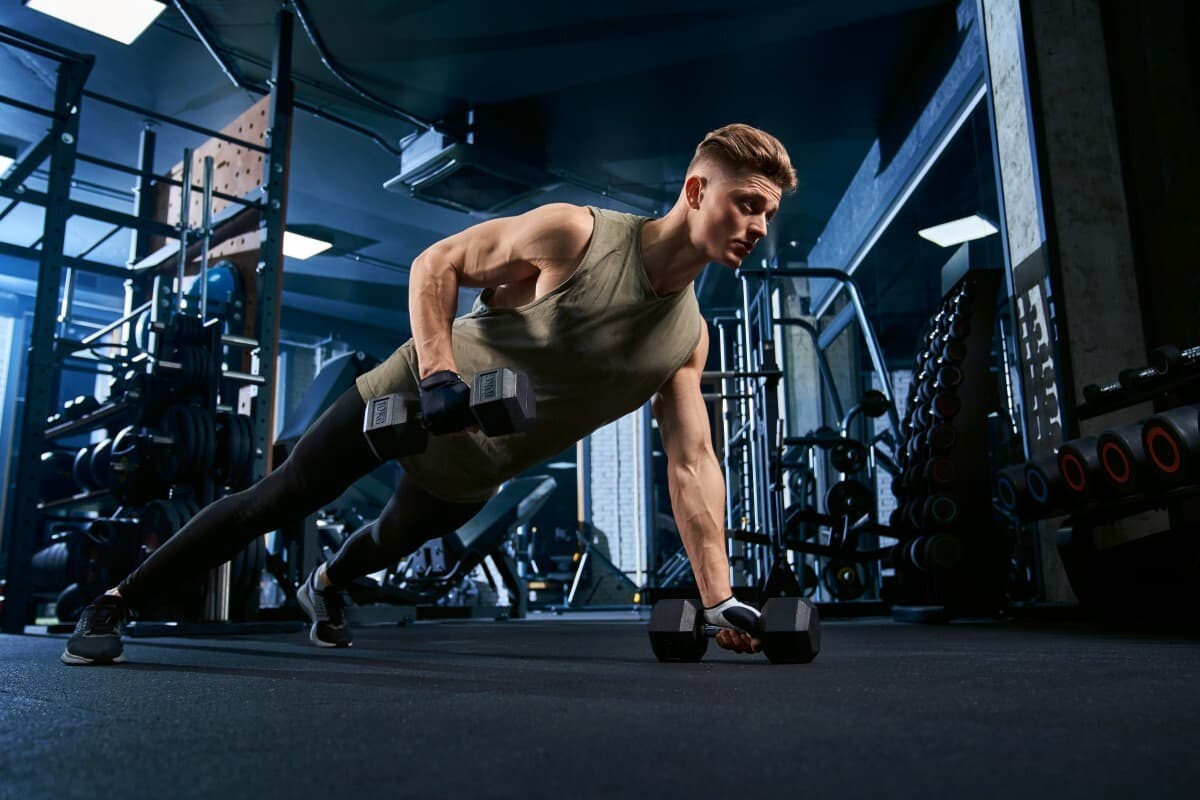 Guided personal training session with form coaching